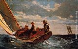 Winslow Homer Canvas Paintings - Breezing Up
